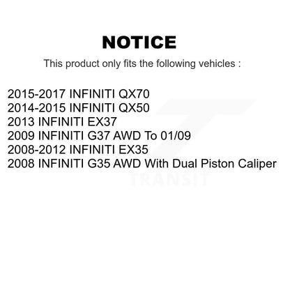 Étrier de frein à disque avant et arrière, Kit côté gauche droit pour INFINITI EX35 G37 G35