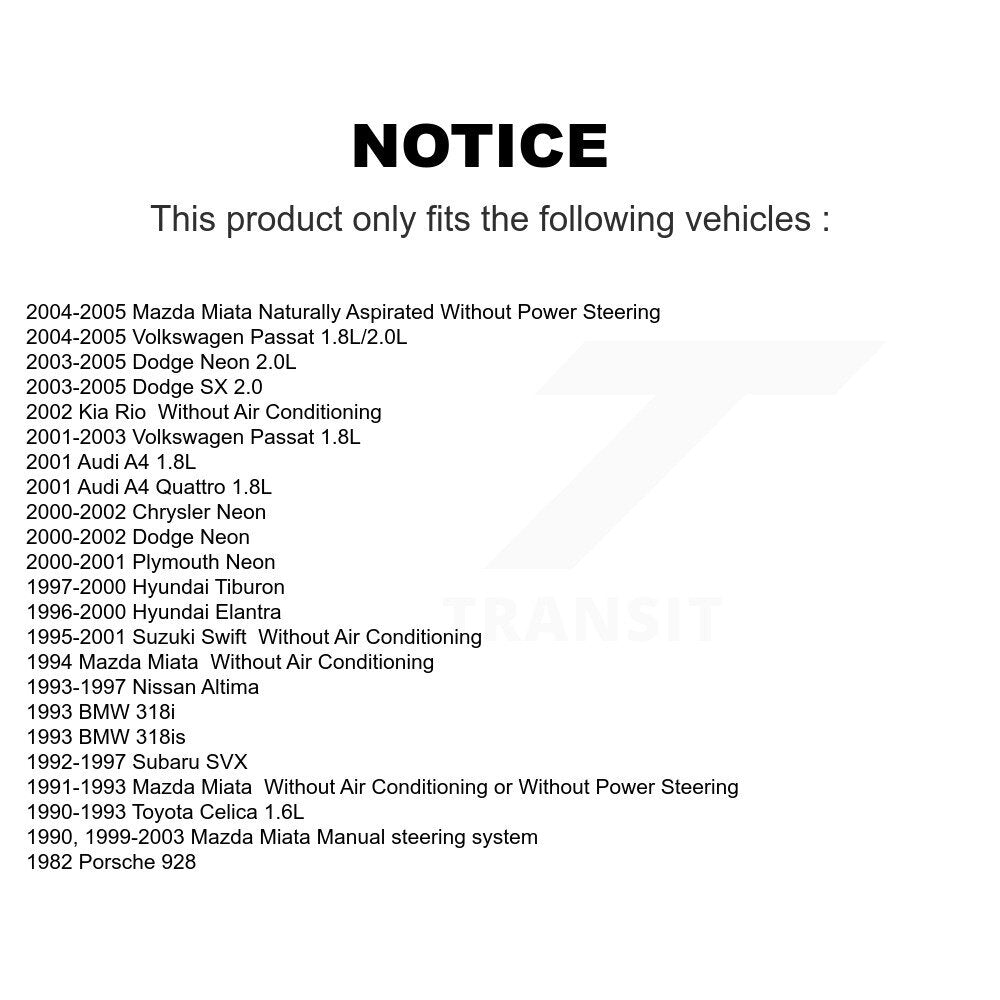 Ceinture serpentine pour Mazda Miata néon Volkswagen Passat Dodge Chrysler Toyota A4
