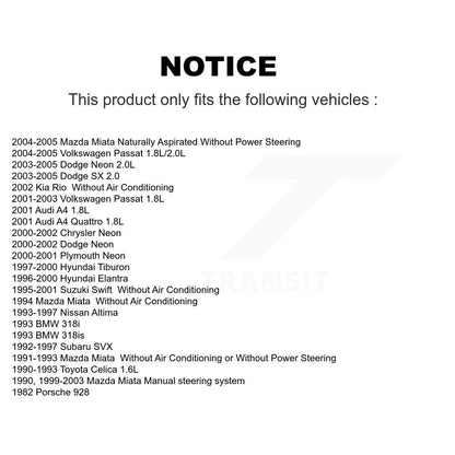 Ceinture serpentine pour Mazda Miata néon Volkswagen Passat Dodge Chrysler Toyota A4