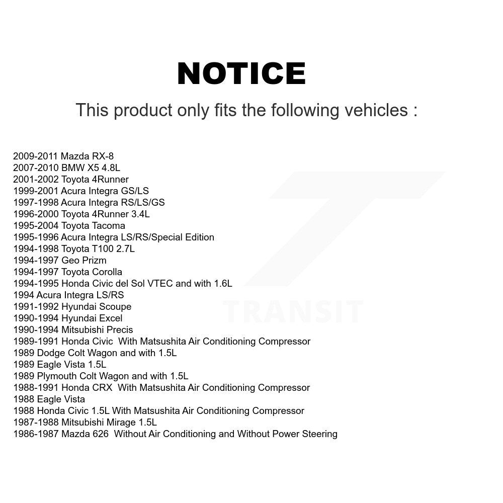 Courroie serpentine pour Toyota 4Runner Tacoma BMW X5 Corolla Acura Integra Honda CR