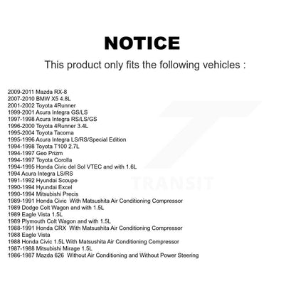 Courroie serpentine pour Toyota 4Runner Tacoma BMW X5 Corolla Acura Integra Honda CR