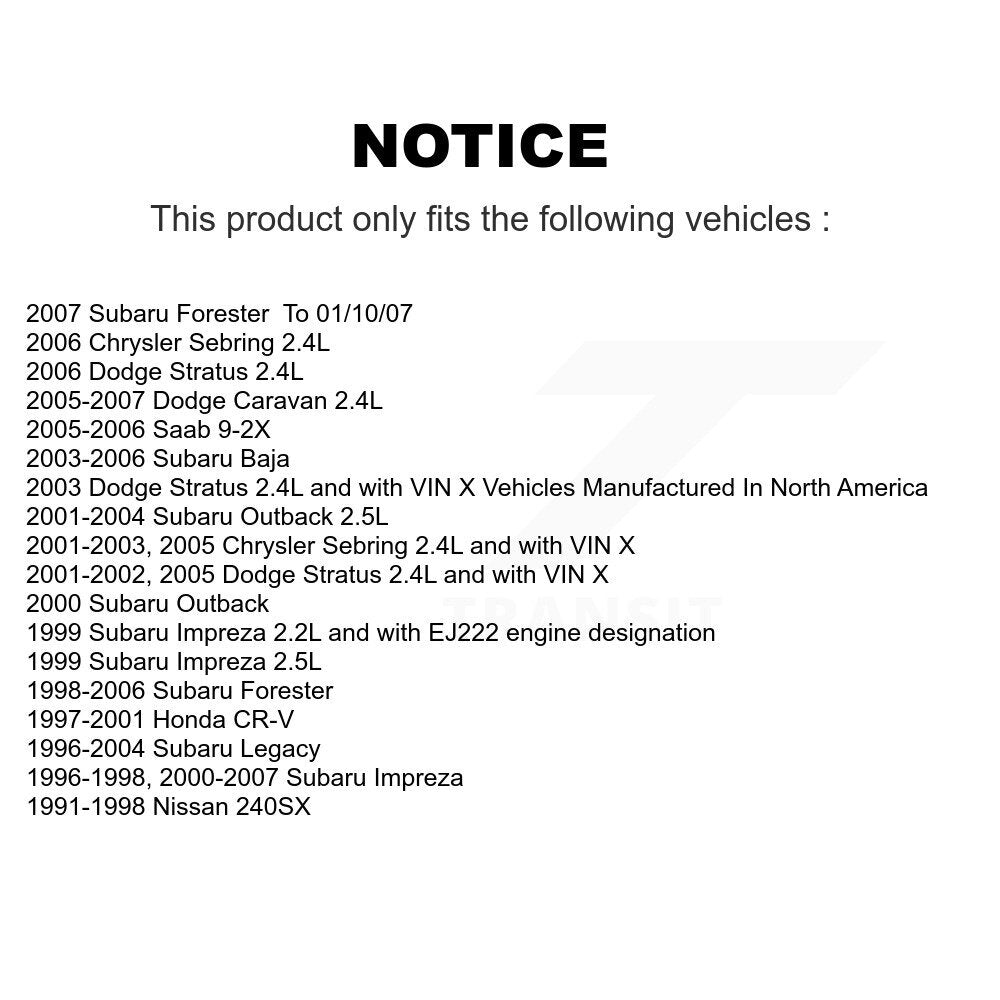 Courroie serpentine pour Subaru Dodge caravane Impreza Honda CR-V Forester Chrysler