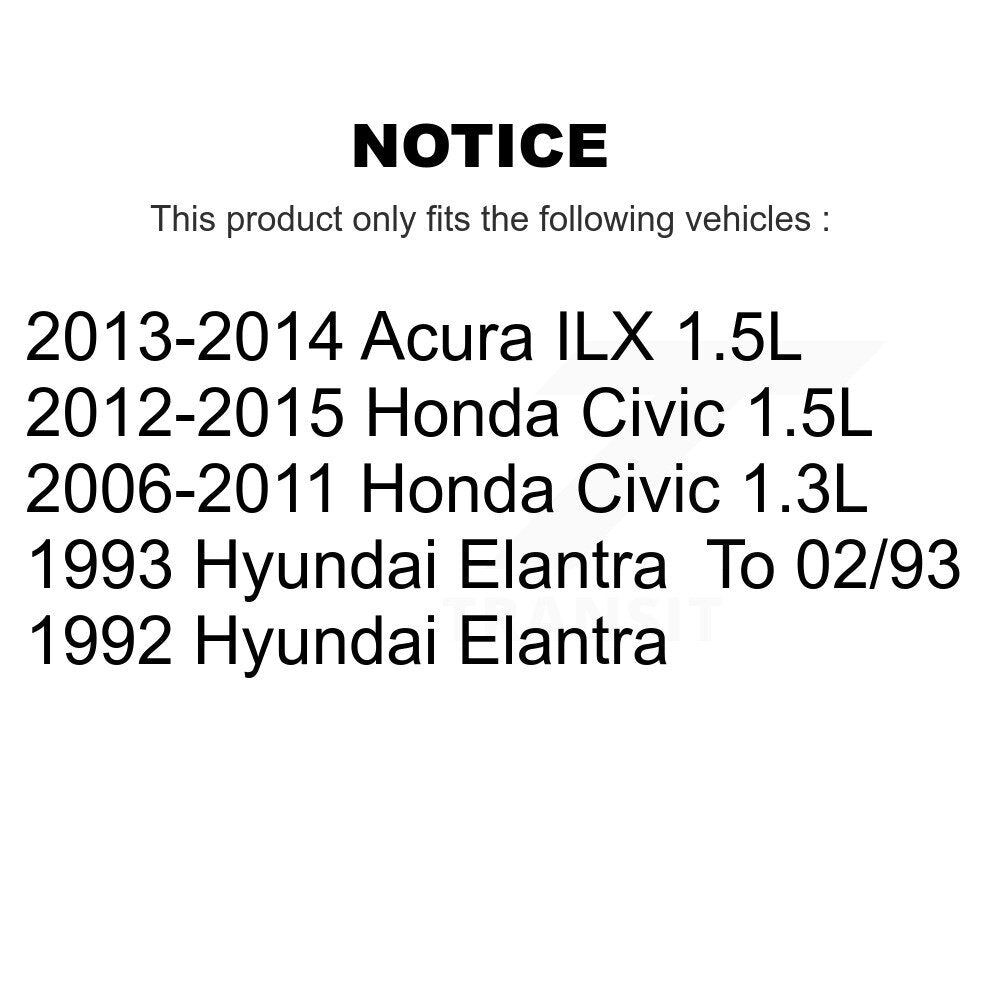 Courroie serpentine pour Honda Civic Acura ILX Hyundai Elantra KBR-5040630