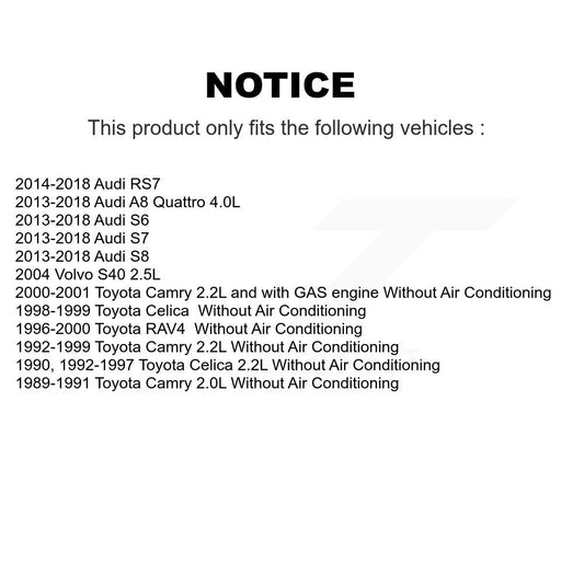 Courroie serpentine pour Toyota Camry RAV4 Audi Celica A8 Quattro S6 RS7 S7 S8 Volvo