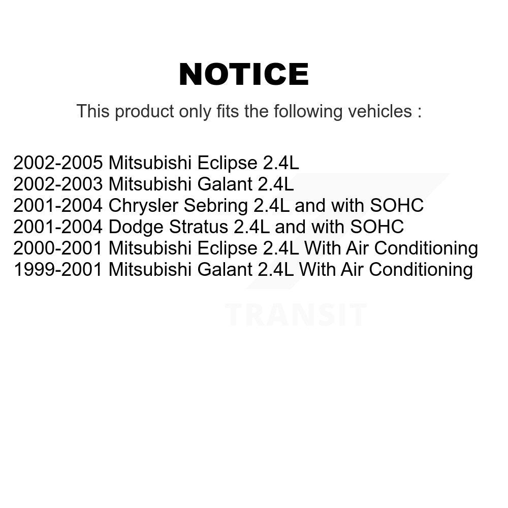 Courroie serpentine de puissance pour Chrysler Sebring Mitsubishi Eclipse Galant Dodge