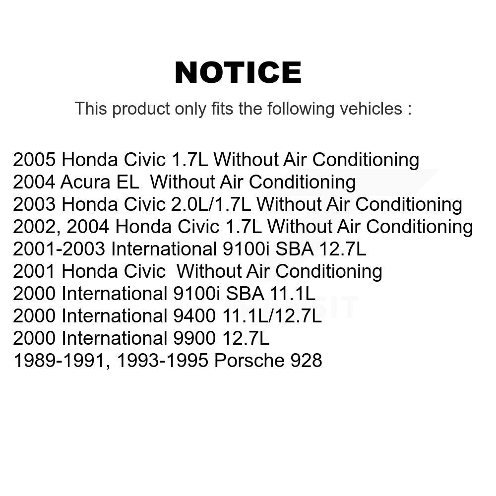 Courroie serpentine pour Honda Civic Porsche 928 International 9400 9900 9100i SBA