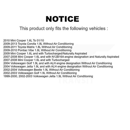 Courroie serpentine pour Toyota Corolla Matrix Volkswagen Jetta Pontiac Vibe Mini