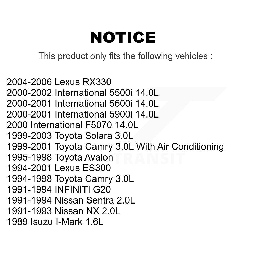 Ceinture serpentine pour Toyota Camry Lexus RX330 Solara ES300 Avalon Nissan Sentra