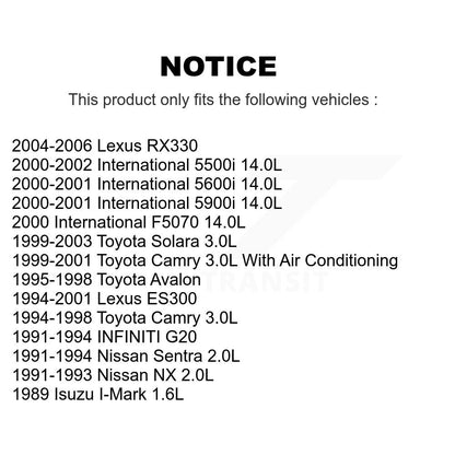 Ceinture serpentine pour Toyota Camry Lexus RX330 Solara ES300 Avalon Nissan Sentra
