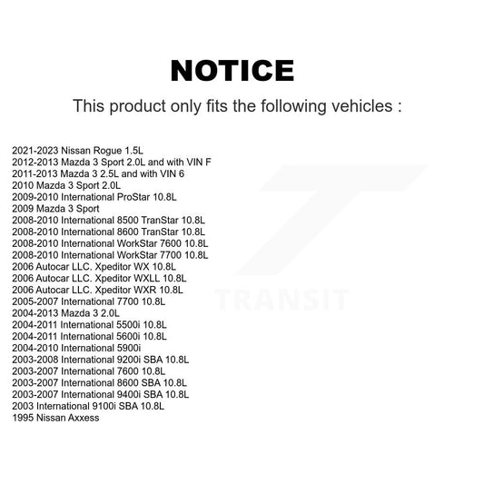 Courroie serpentine pour Mazda 3 Nissan Axxess International 5900i ProStar Autocar W