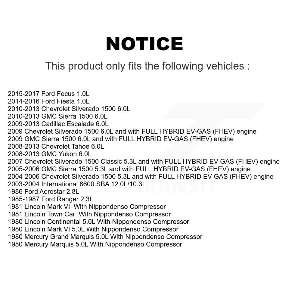 Ceinture serpentine pour Chevrolet GMC Silverado 1500 Sierra Ford Focus Fiesta Tahoe