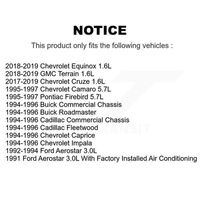 Ceinture serpentine pour Chevrolet Cruze GMC Terrain Camaro Pontiac Firebird Caprice