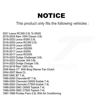 Courroie serpentine pour Ram 1500 Classic Dodge Charger Chrysler 300 Challenger Lexu