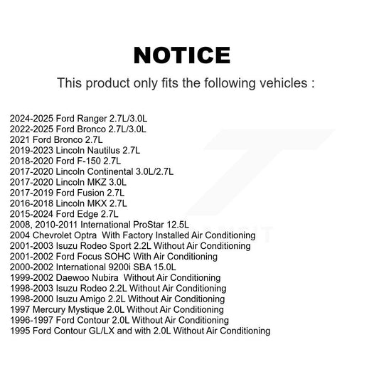 Courroie serpentine pour Ford F-150 Edge Bronco Fusion Lincoln Nautilus MKX Focus MK