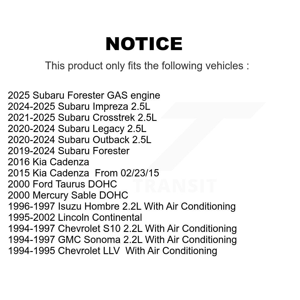 Courroie serpentine d'entraînement principal, pour Subaru Crosstrek Outback Legacy Chevrolet S10 GM