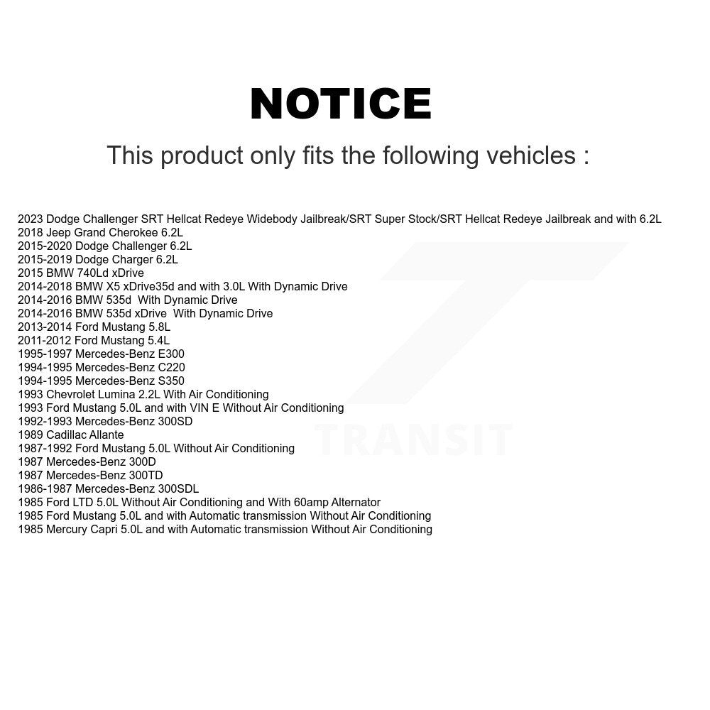 Courroie serpentine pour Dodge Ford Mustang chargeur BMW X5 Challenger Jeep Grand 535