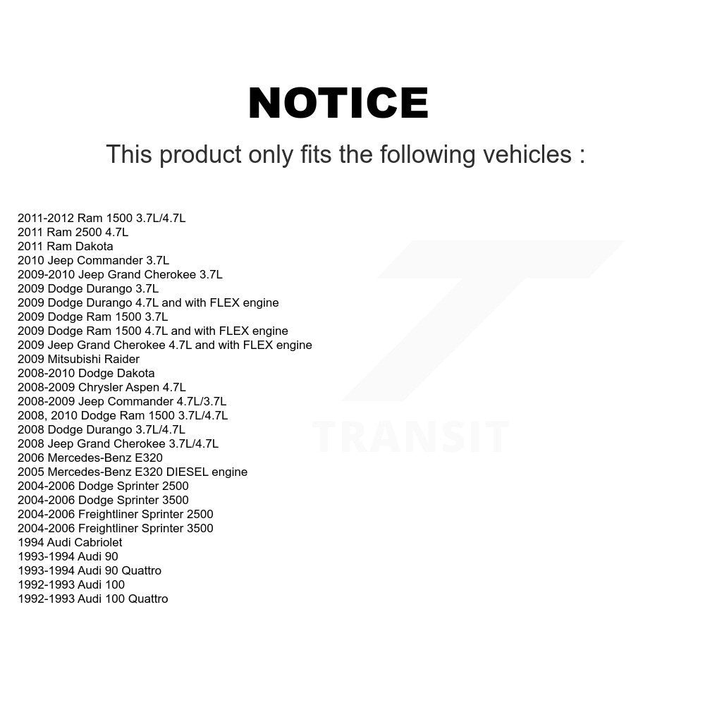 Courroie serpentine d'entraînement principal pour Ram 1500 Dodge Jeep Grand Cherokee Dakota 2500 9