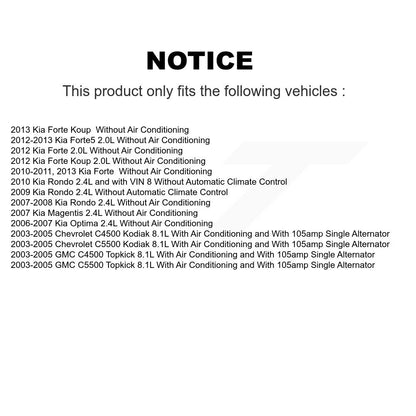 Courroie Serpentine pour Kia Forte Rondo Koup Forte5 Optima GMC Chevrolet C4500 C550