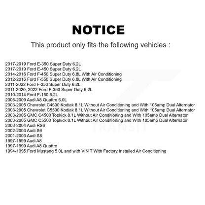 Courroie serpentine pour Ford F-150 F-350 Super Duty F-250 Mustang E-450 E-350 Audi