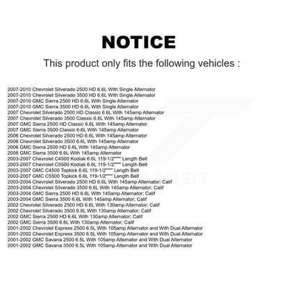 Courroie serpentine pour GMC Chevrolet Sierra 2500 HD Silverado 3500 Classic Express