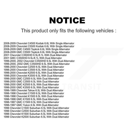 Courroie serpentine pour Chevrolet GMC K1500 C1500 K2500 K3500 C2500 Tahoe C3500