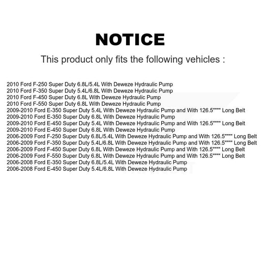 Courroie serpentine d'entraînement principal, pour Ford F-350 Super Duty F-250 E-350 E-450 F-550