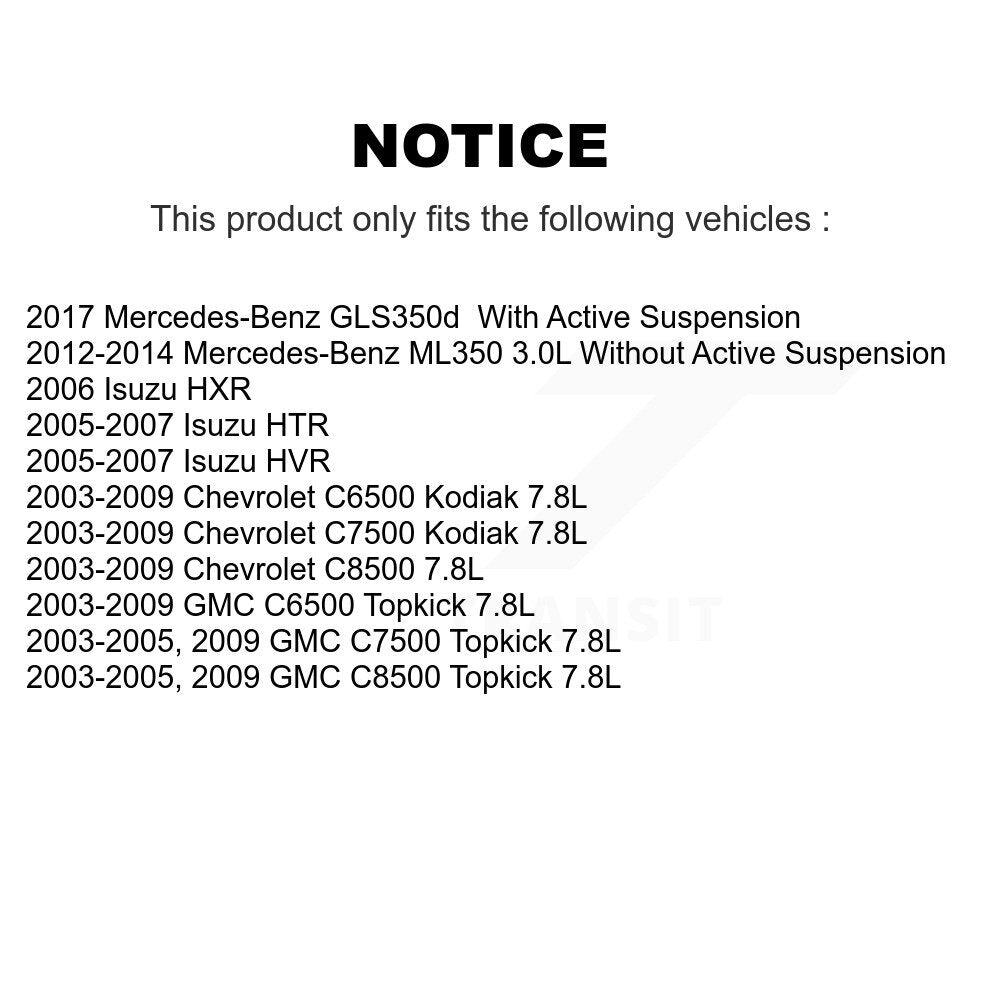 Courroie Serpentine pour Mercedes-Benz ML350 GMC Isuzu Chevrolet HXR HTR HVR C8500