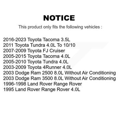 Courroie serpentine pour Toyota Tacoma Tundra Dodge 4Runner FJ Cruiser Ram 2500 3500