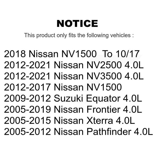 Courroie serpentine d'entraînement principal, pour Nissan Frontier Pathfinder Xterra NV2500 NV3500