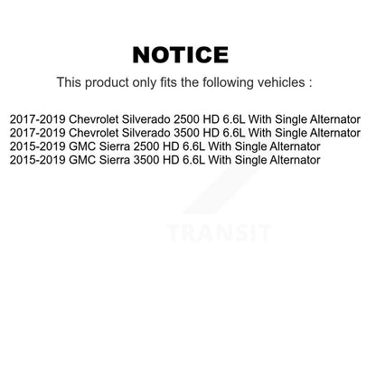 Courroie serpentine d'entraînement principal, pour GMC Sierra 2500 HD Chevrolet 3500 Silverado 6,6l