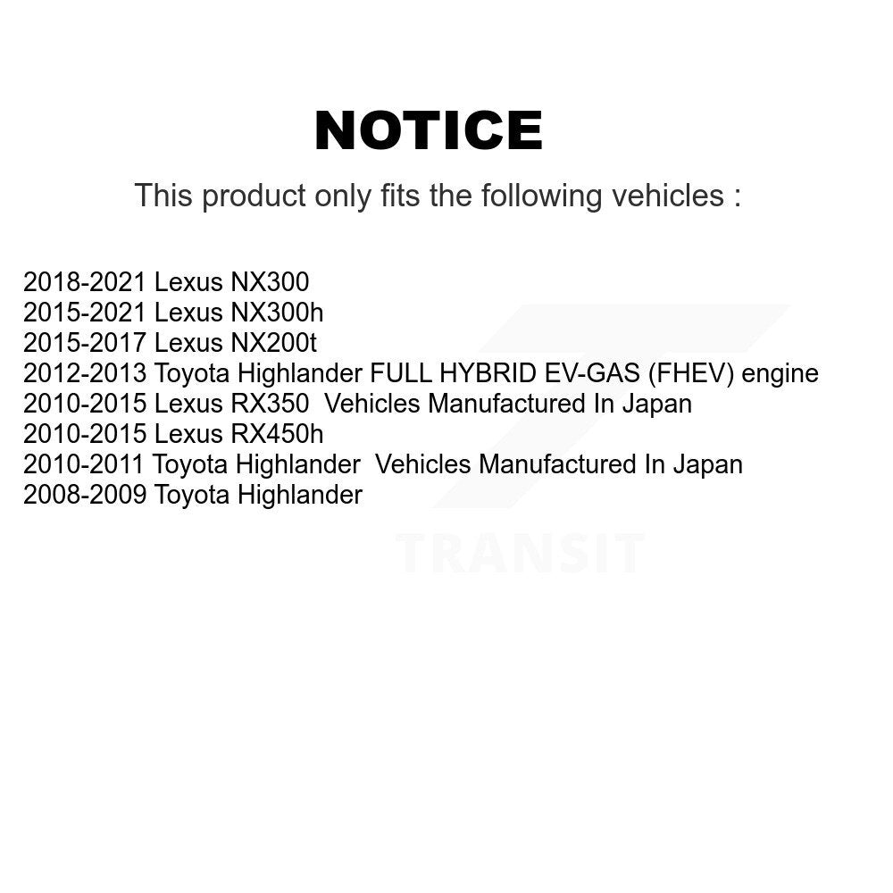 Kit de plaquettes en céramique pour étrier de frein à disque avant, pour Lexus RX350 Toyota Highlande