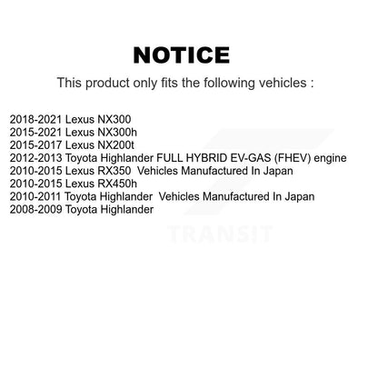Kit de plaquettes en céramique pour étrier de frein à disque avant, pour Lexus RX350 Toyota Highlande