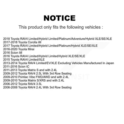 Kit de plaquettes en céramique pour étrier de frein avant, Rotor, pour Toyota RAV4 Matrix Pontiac Vibe i