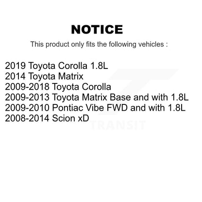 Kit de plaquettes en céramique de Rotor d'étrier de frein avant, pour Toyota Corolla Matrix Pontiac Vib
