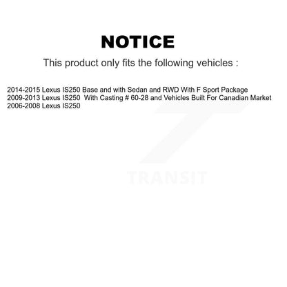 Kit de rotors d'étrier de frein à disque avant et de plaquettes en céramique pour Lexus IS250 KC8-100029