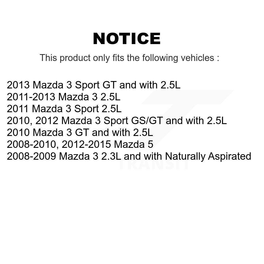 Kit de rotors d'étrier de frein à disque avant et de plaquettes en céramique pour Mazda 3 5 Sport