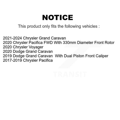 Kit de plaquettes en céramique pour étriers de frein à disque avant, pour Grand Caravan Dodge Chrysler