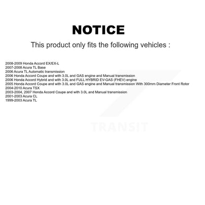Kit de plaquettes en céramique pour étriers de frein à disque avant, pour Honda Accord Acura TSX TL C