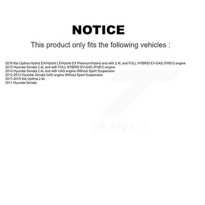 Rotor d'étrier de frein à disque avant et Kit de plaquettes en céramique pour Hyundai Sonata Kia Optim