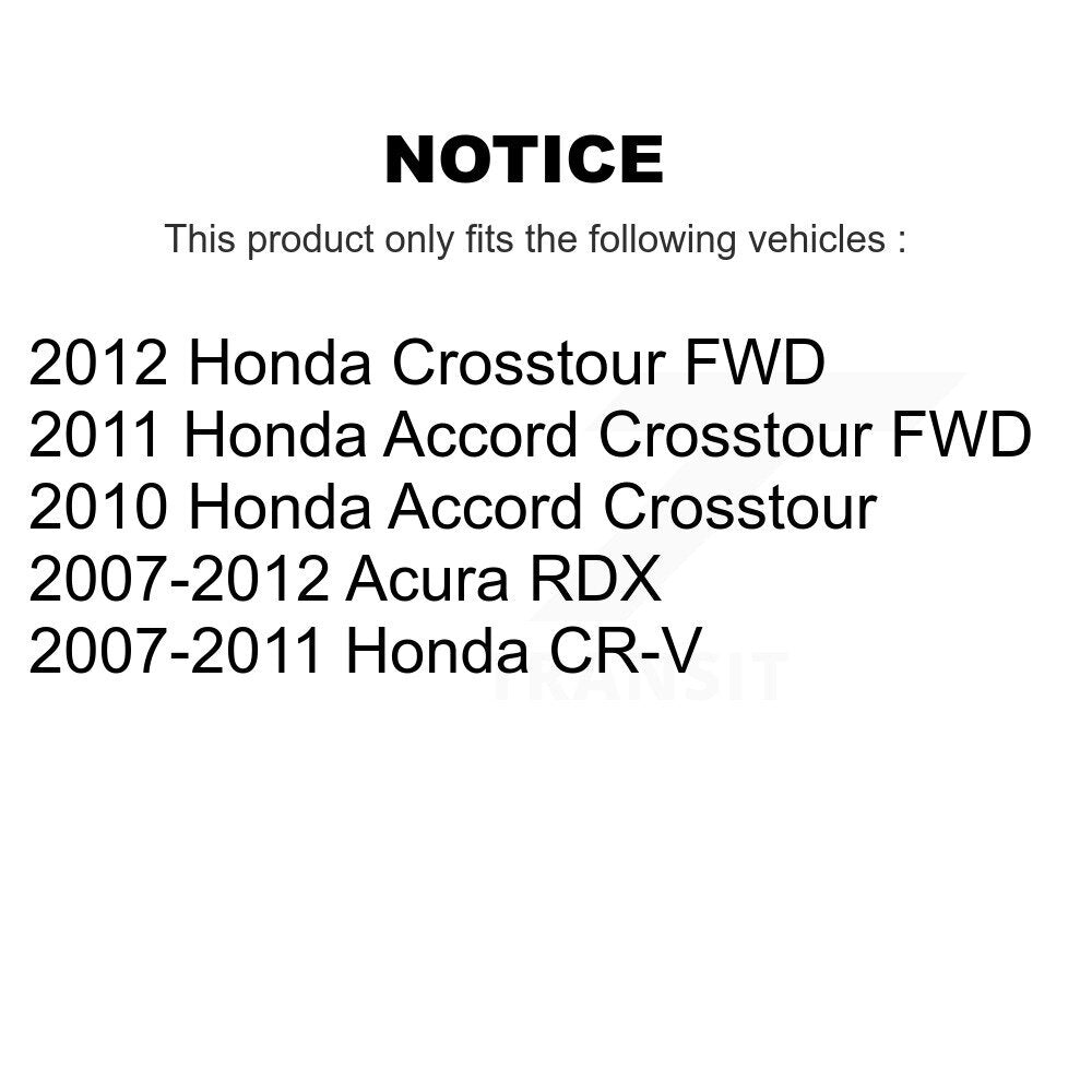 Kit de Rotor d'étrier de frein à disque avant et de plaquettes en céramique, pour Honda CR-V Acura RDX Accor