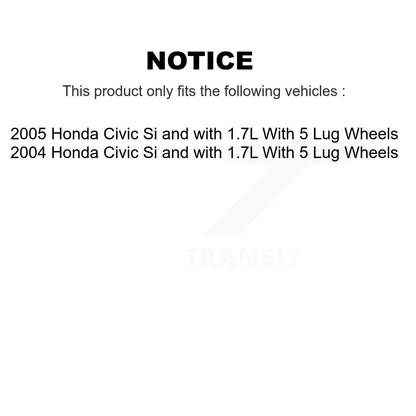 Kit de plaquettes en céramique de Rotor d'étrier de frein avant, pour Honda Civic Si 2004 – 2005 avec 1.7