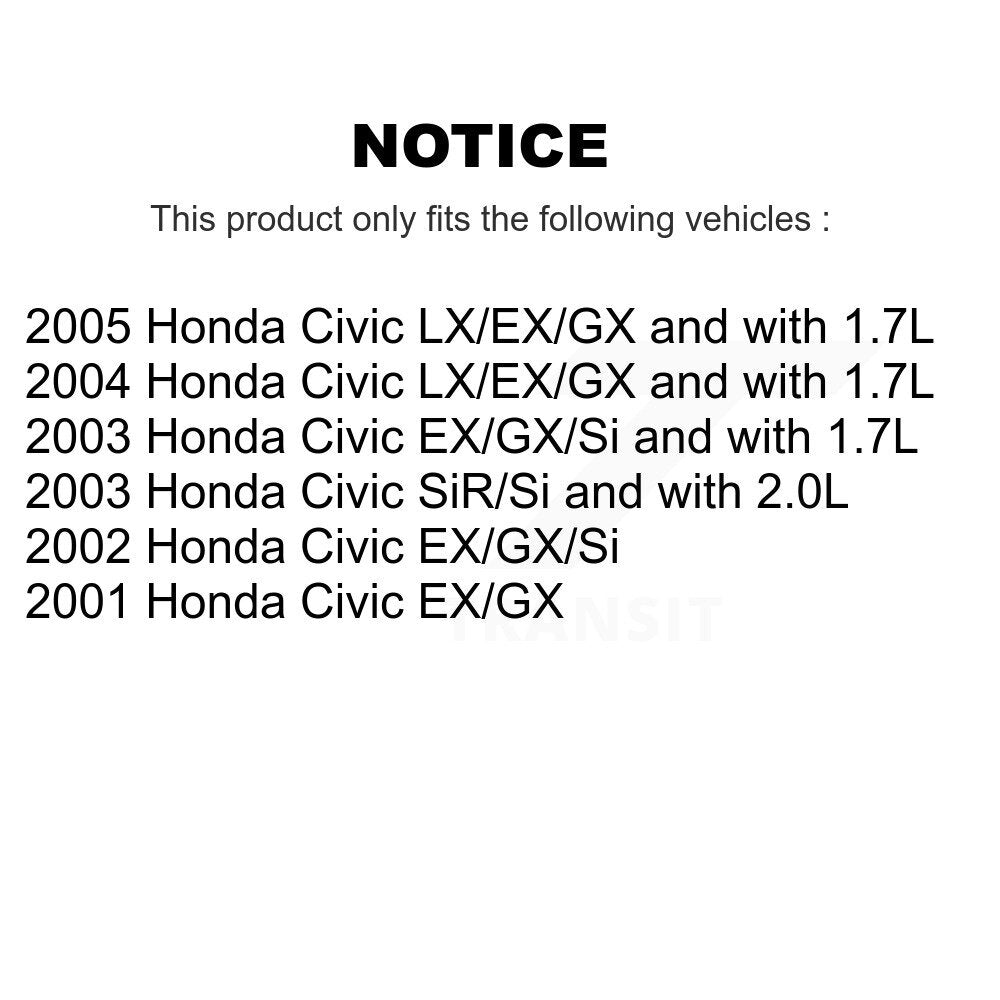Kit de Rotors d'étrier de frein à disque avant et de plaquettes en céramique pour Honda Civic KC8-100120