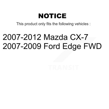 Kit de rotors d'étrier de frein à disque avant et de plaquettes en céramique pour Mazda CX-7 Ford Edge