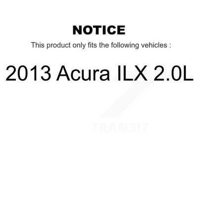 Kit de rotors d'étrier de frein à disque avant et de plaquettes en céramique pour Acura ILX 2.0L 2013