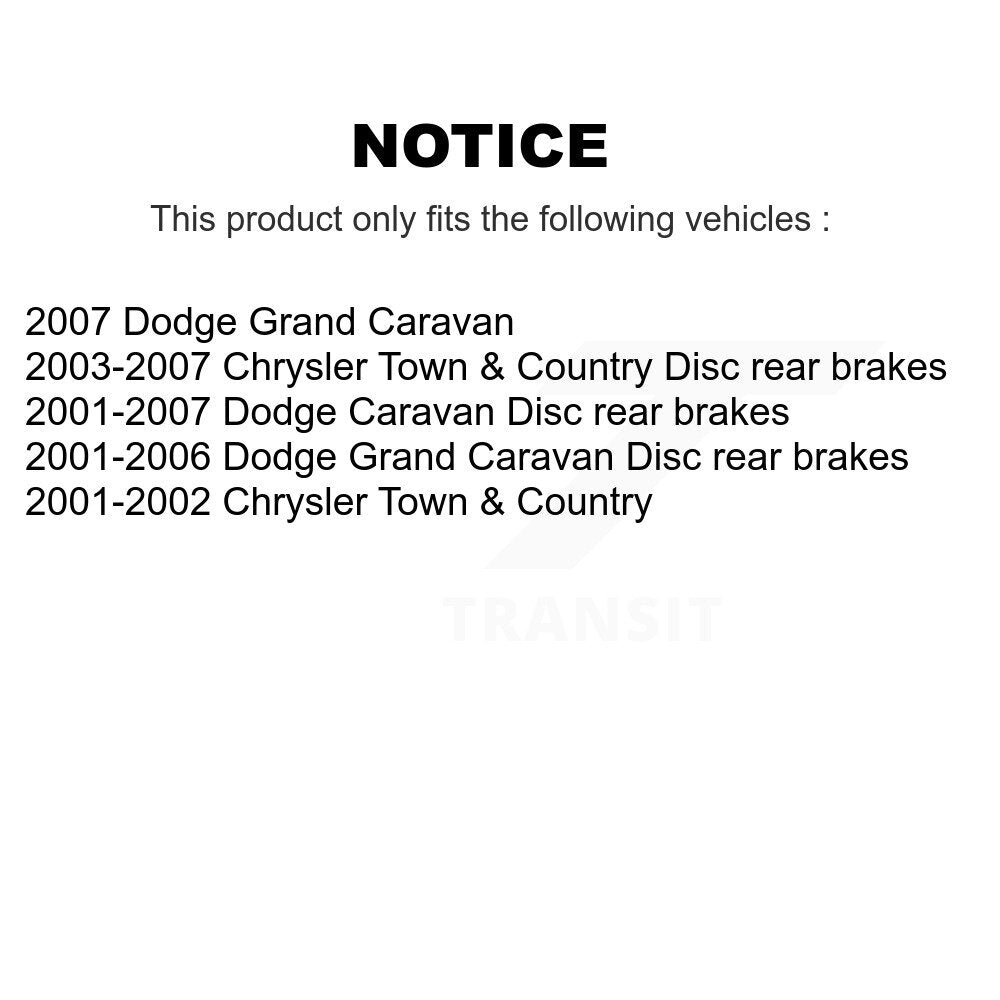 Kit de plaquettes en céramique pour Rotors d'étrier de frein avant, pour Dodge Grand Caravan Chrysler Tow