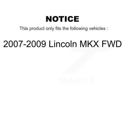 Rotor d'étrier de frein à disque avant et Kit de plaquettes en céramique pour Lincoln MKX FW 2007 – 2009