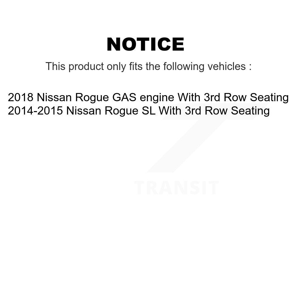 Kit de plaquettes en céramique pour Rotors d'étrier de frein avant, pour Nissan Rogue avec siège de 3e rangée