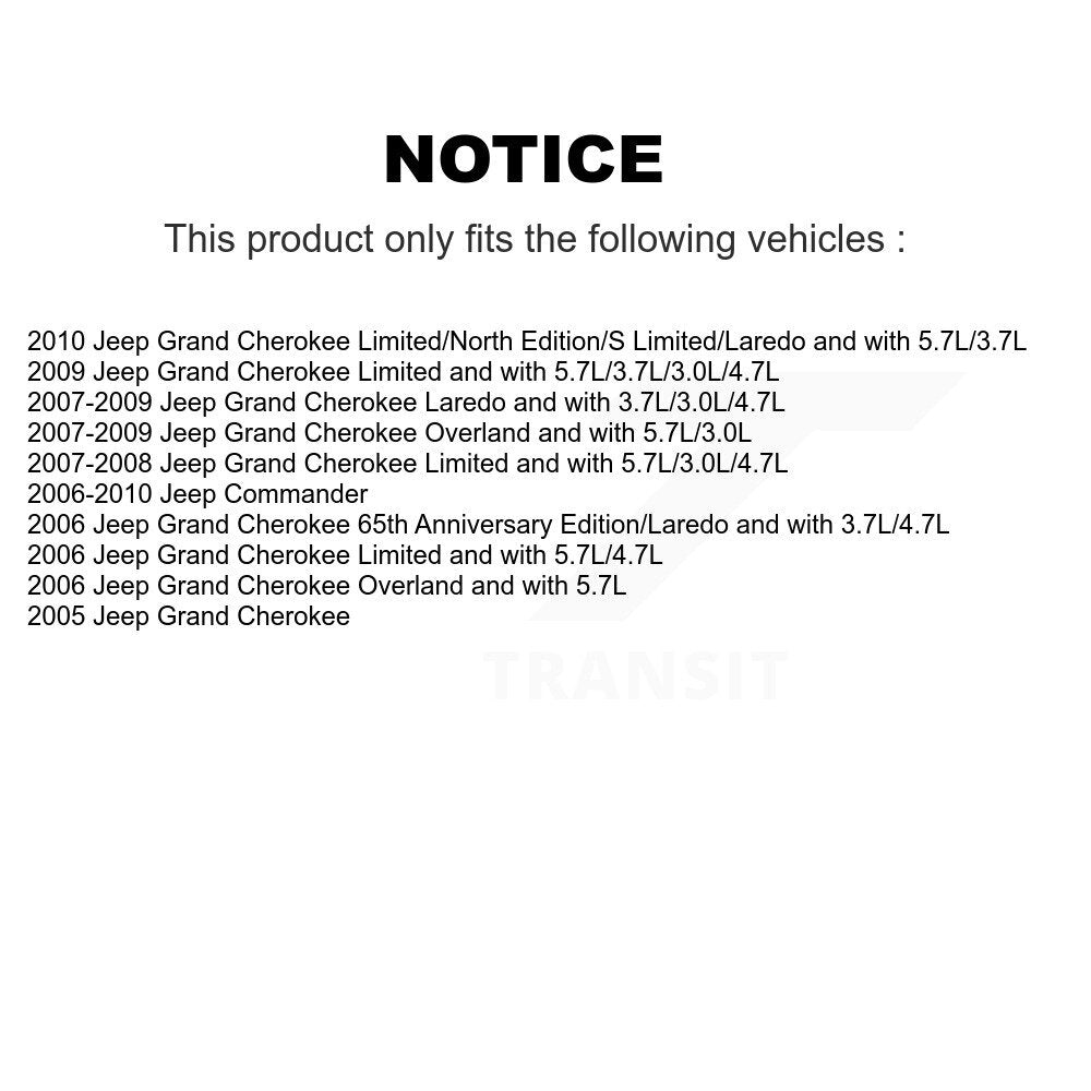 Kit de plaquettes en céramique pour étrier de frein à disque avant, pour Jeep Grand Cherokee Commande