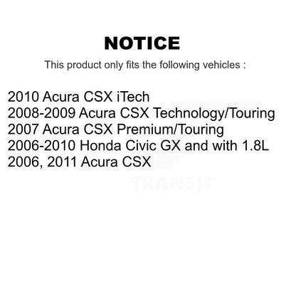Kit de Rotors d'étrier de frein à disque avant et de plaquettes en céramique pour Honda Civic Acura CSX