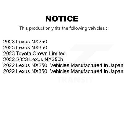 Kit de plaquettes en céramique pour étrier de frein à disque avant, pour Lexus NX350h NX350 NX25 2022